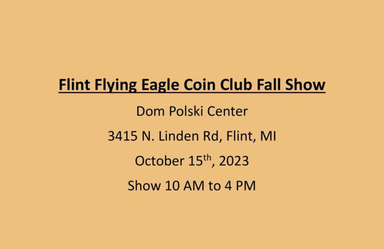 Flint Flying Eagle coin club