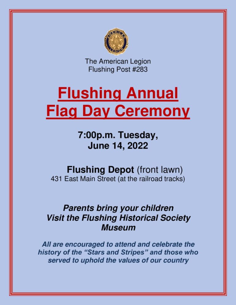 Flushing Annual Flag Day Ceremony 2022