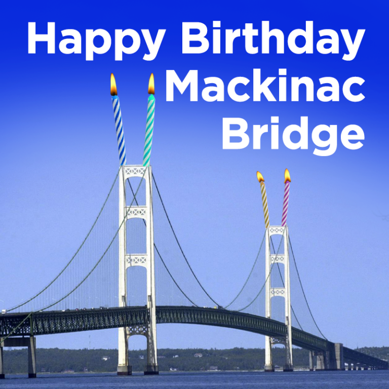Happy 61st birthday Mackinac Bridge