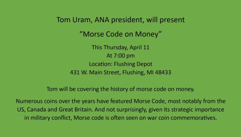 Morse Code on Money